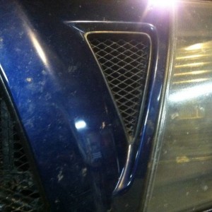 Corner grill in mesh