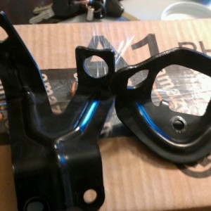 FS, factory rear upper and lower brake line brackets