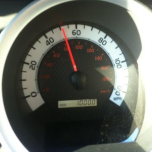 10000 miles young this morning.