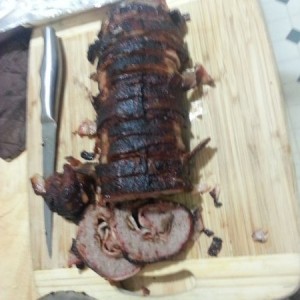 Bacon wrapped meatloaf
