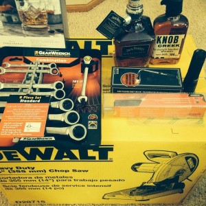 Tools and whiskey.