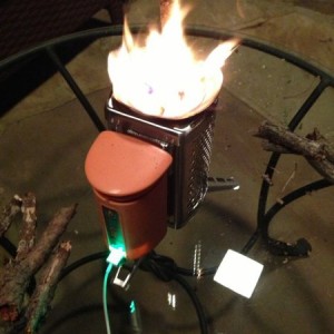 Charging my cell phone.
