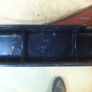 Marking width in hood scoop for light
