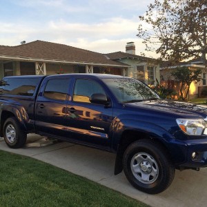 2014 PreRunner Double Cab, Long Bed, Blue Ribbon w/shell