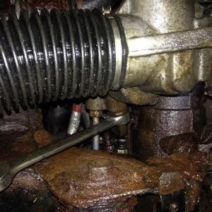 This damn nut! Been trying to bust it loose for 3 hours.