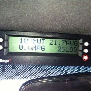 21.7 on a short freeway trip. Not bad for OME lift and duratrac 285s!