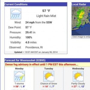 About 60? today, way below freezing tomorrow. Welcome to New England.