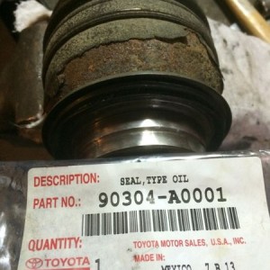 dust seal on CV