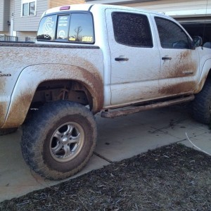 A lot of mud puddles at the mall yesterday!