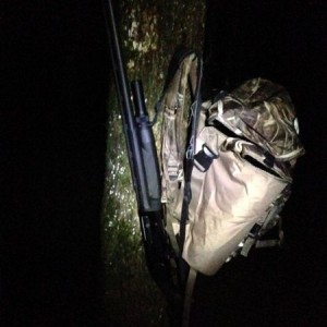 Waiting on ducks.