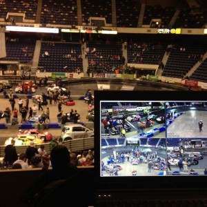 -Up in the scoring booth. Ready To Race!