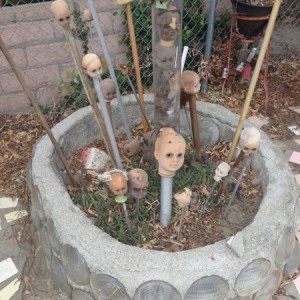 Just a part of Grandma Prisbreys bottle village in Simi Valley, ca.