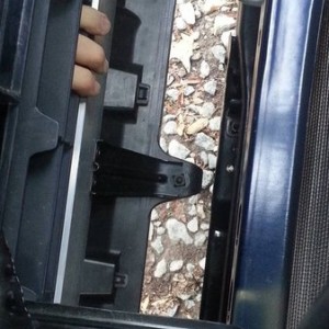 Grill opening at bottom of License plate