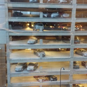 Yes they are backed up to the 6th floor. I'm parked on the 8th floor.