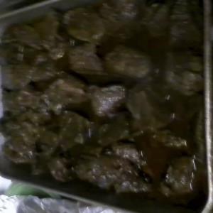 Deer meat ready to eat! Bap, yo!