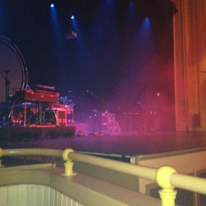 Seated for The Machine, a Pink Floyd tribute band.