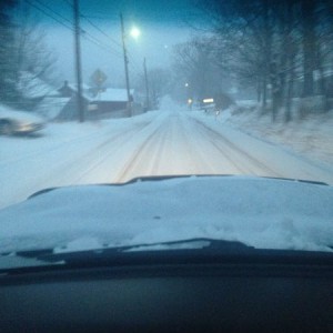 It's starting to snow