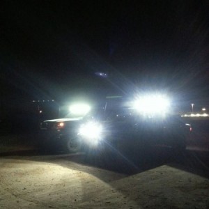 50" RI spot beam and my 8 HID lights. Aiming lights.