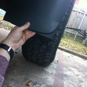 Cutting mudflaps