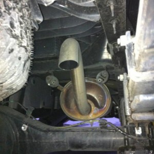 cut tailpipe