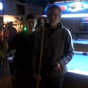 Got Dad to come out and play pool at Long Shots.