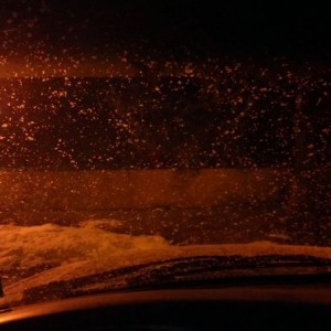Perfect timing for me ride home. Snow woot!