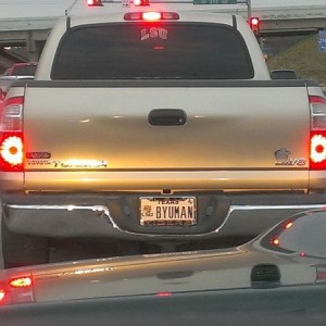 Wonder if he realized he's supporting another school?