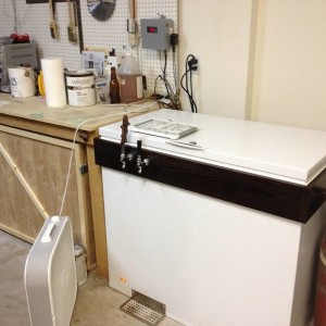 my keezer and the fermentation cooler that runs off it