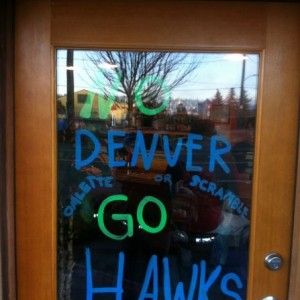 Front door of the place I ate breakfast today