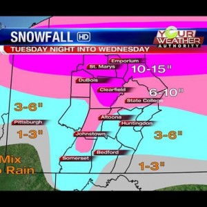 Forecast for Wednesday. I'm right on the 6"-10" and 10"