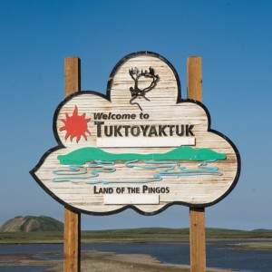 Tuk Sign with a Pingo behind