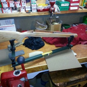 Floating the barrel and time for a refinish.