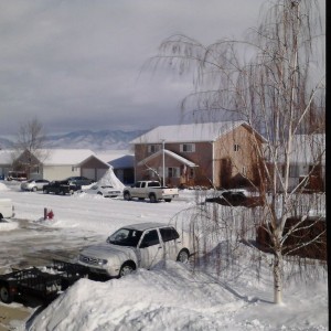 Neighbor needs a new hobby, been piling up snow since saturday