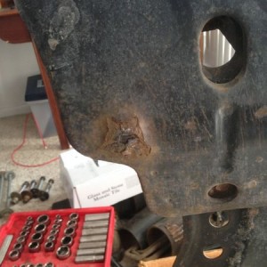 Rust on the skid.