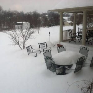 Drifts have almost covered the table.. ?
