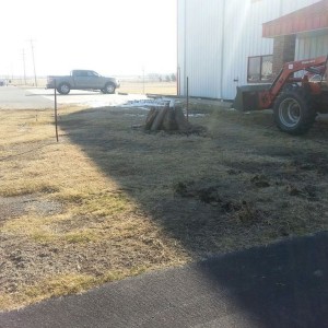 Before I started to sod this area today