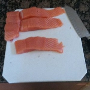 Fresh salmon for dinne!