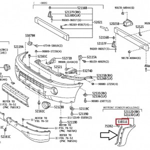 part diagram front bumper