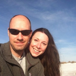 The wife and I enjoying the nice weather.