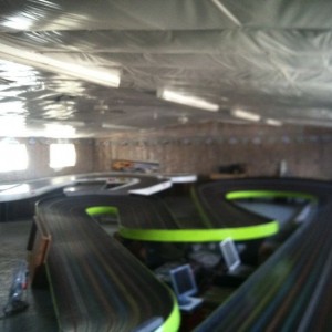 2 slot car tracks at my friends house