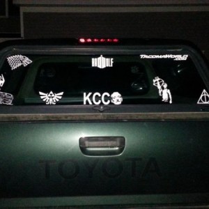 May not be straight, centered, or symmetrical,? but my geek decals are inst