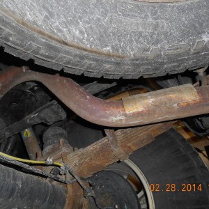 Cut exhaust past axel