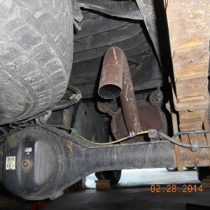 Cut exhaust past axel