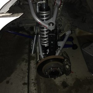 completed front suspension