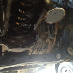 No oil pan! Ahhh