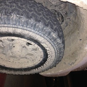 mud on the tires