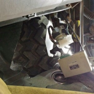 Inside the cab