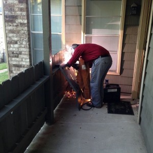 Gotta love welding at the apartment! Your neighbors love you Colin.