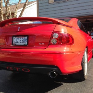 Shiny. This is a big car to wax by hand though!