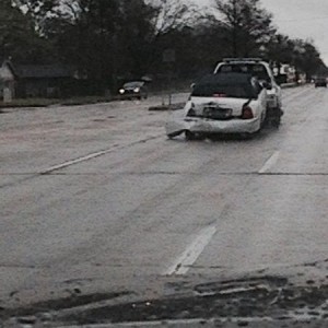 Shit is falling all off this car and the tow truck is hauling ass.
